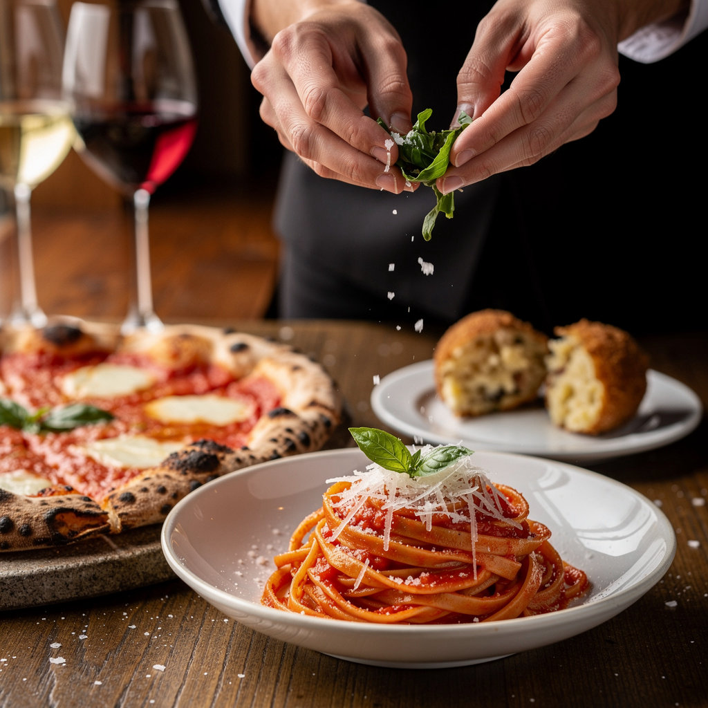 Bella Vista Austin signature pasta dishes and fresh seafood specialties